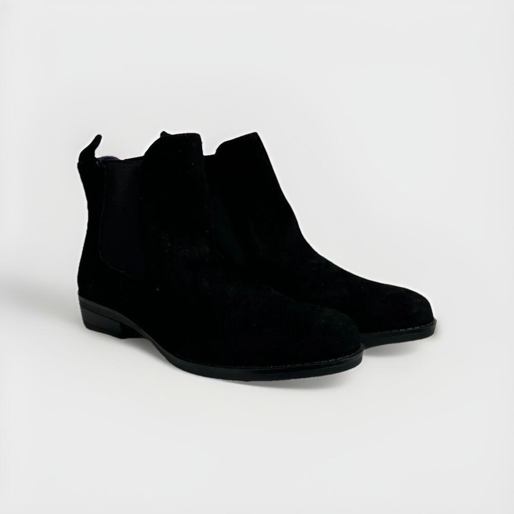 New David Tate Caddy Ankle Boots, Women's Black Suede Leather US Sz 5M